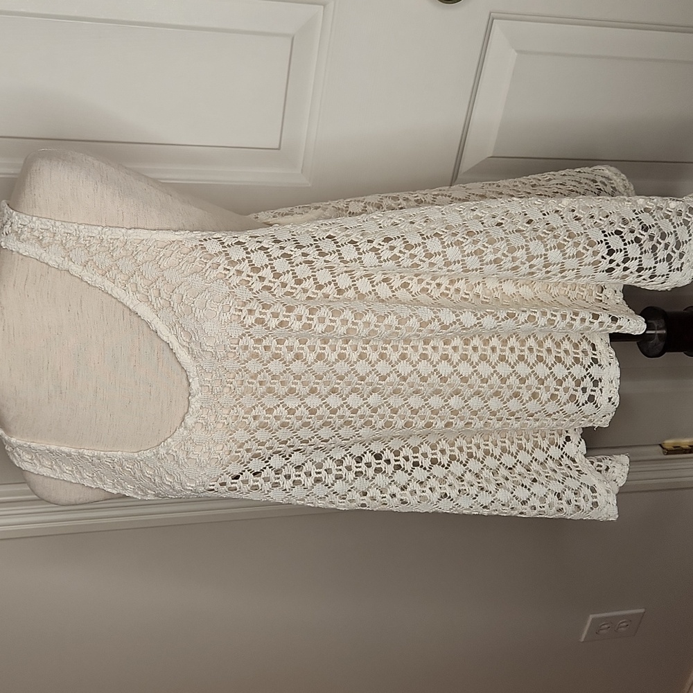 Nollie Ivory Lace Flowy Tank Top Size L NWT - Picture 2 of 9